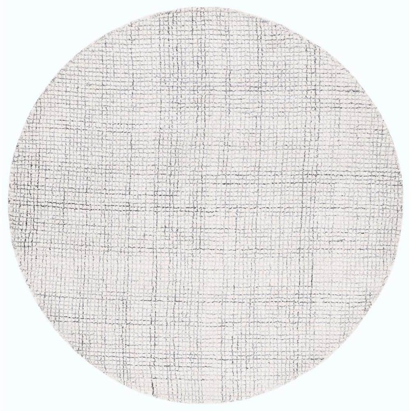 SAFAVIEH Abstract Ivory/Gray 6 ft. x 6 ft. Geometric Gradient Round Area Rug ABT470F-6R
