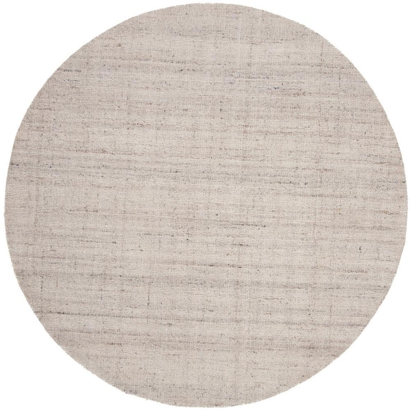 SAFAVIEH Abstract Light Gray 8 ft. x 8 ft. Striped Round Area Rug ABT141E-8R