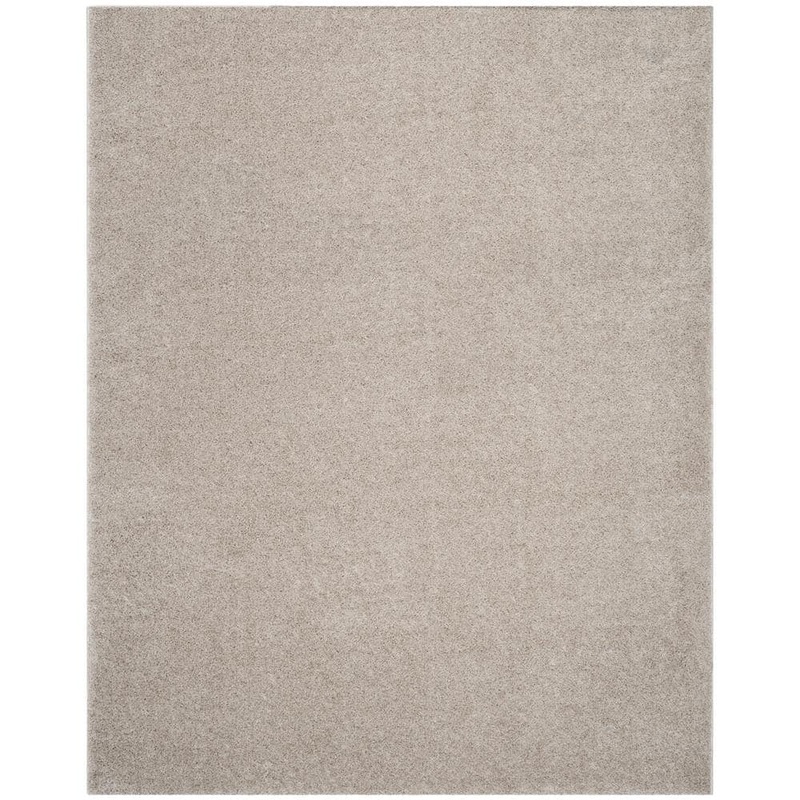 SAFAVIEH Arizona Shag Linen 9 ft. x 12 ft. Solid Area Rug ASG820D-9