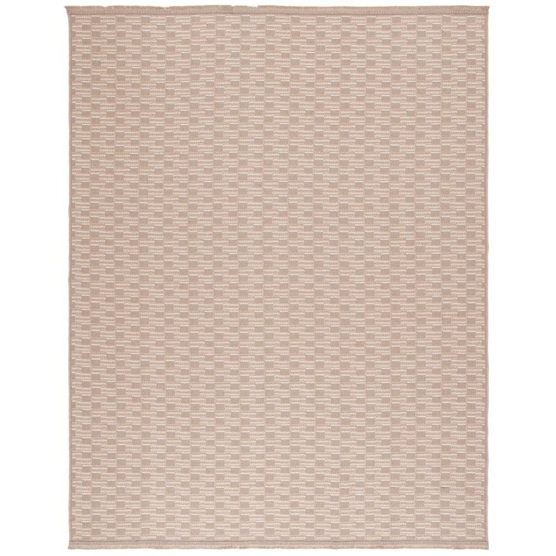SAFAVIEH Aspect Natural/Ivory 8 ft. x 10 ft. 2-Toned Checkered Area Rug APE402B-8