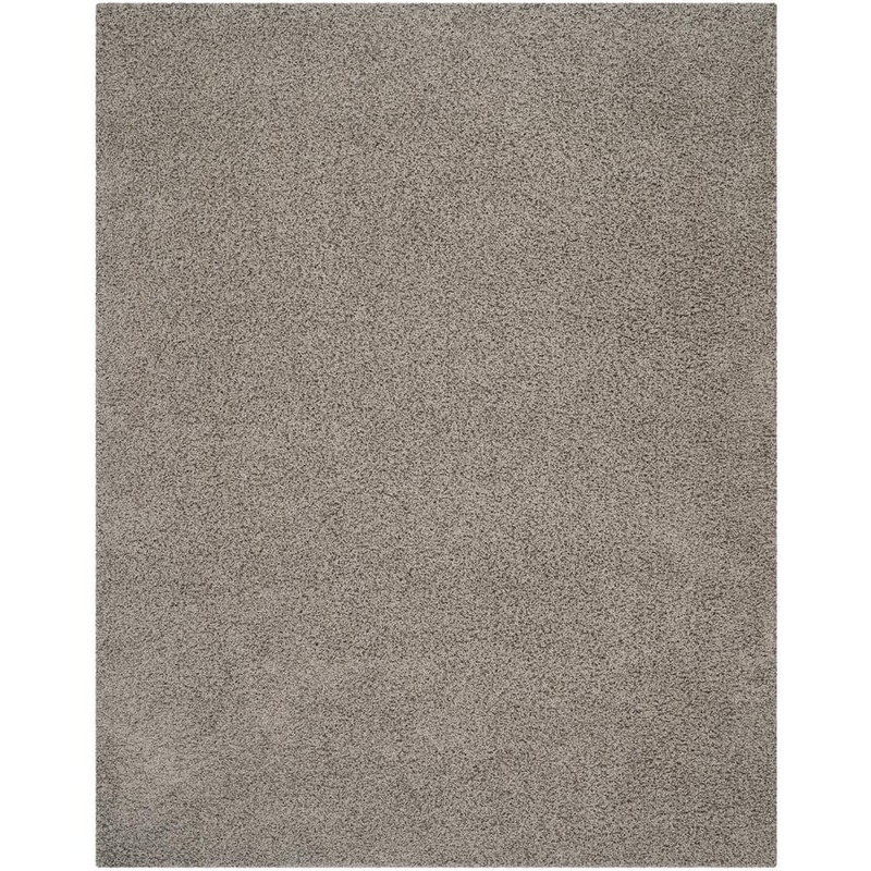 SAFAVIEH Athens Shag Light Gray 10 ft. x 14 ft. Solid Area Rug SGA119F-10