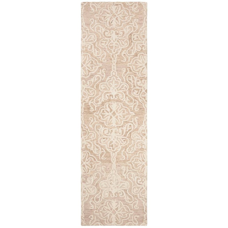 SAFAVIEH Blossom Beige/Ivory 2 ft. x 6 ft. Floral Damask Geometric Runner Rug BLM112B-26