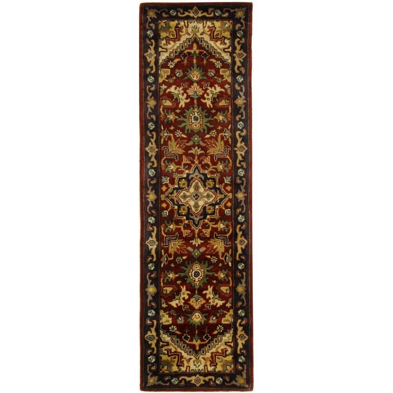 SAFAVIEH Classic Assorted/Red 2 ft. x 12 ft. Border Runner Rug CL225A-212