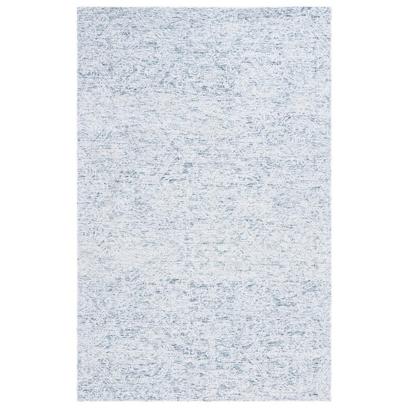 SAFAVIEH Ebony Light Blue/Ivory 6 ft. x 9 ft. Floral Area Rug EBN209M-6