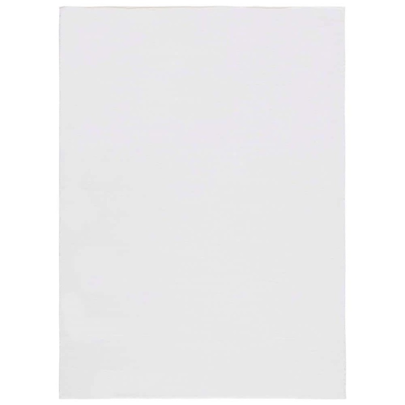 SAFAVIEH Faux Rabbit Fur White 6 ft. x 9 ft. Solid Flokati Area Rug FRF976A-6