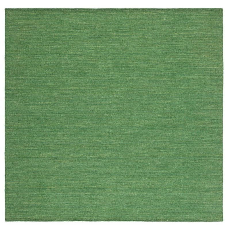 SAFAVIEH Kilim Green 6 ft. x 6 ft. Solid Color Square Area Rug KLM850Y-6SQ