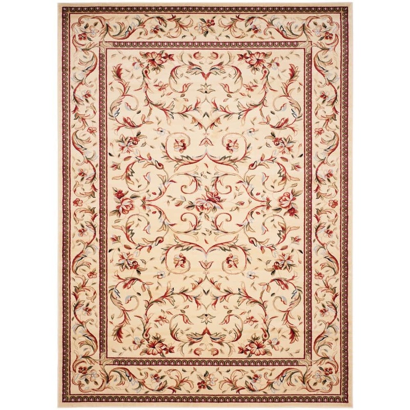 SAFAVIEH Lyndhurst Ivory/Ivory 9 ft. x 12 ft. Border Area Rug LNH322A-9