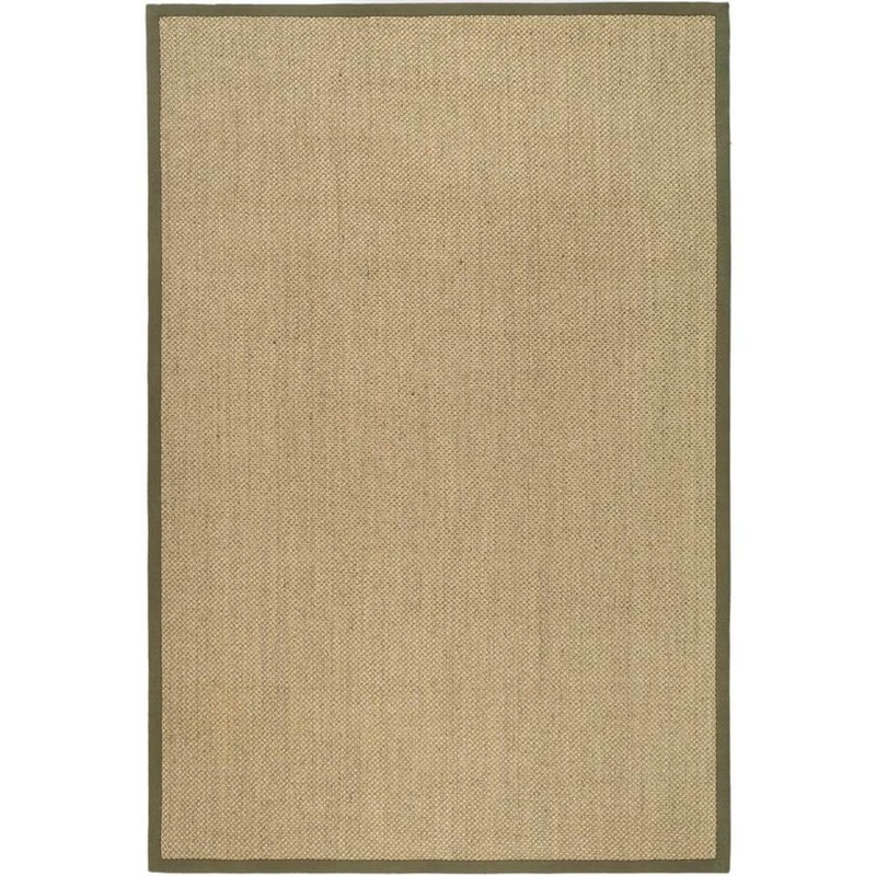 SAFAVIEH Natural Fiber Beige/Green 6 ft. x 9 ft. Border Area Rug NF443C-6
