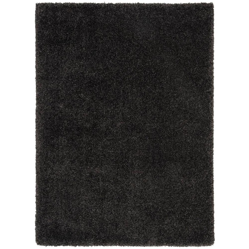 SAFAVIEH Royal Shag Charcoal 4 ft. x 6 ft. Solid Gradient Area Rug RYG115H-4