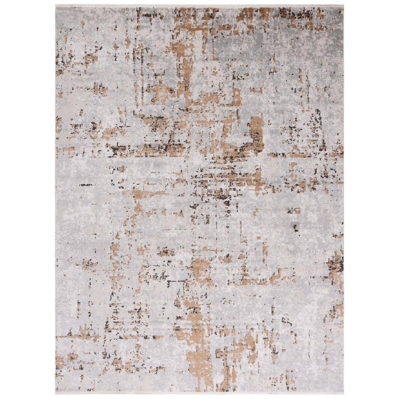 SAFAVIEH Shivan Gray/Gold 9 ft. x 12 ft. Geometric Area Rug SHV723G-9