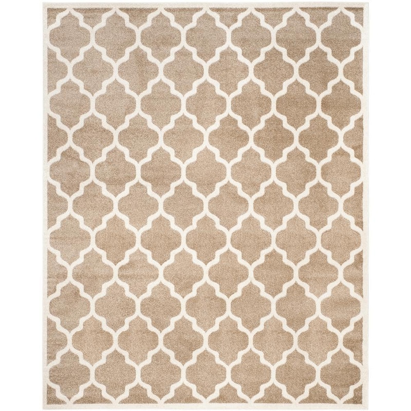 SAFAVIEH Amherst Wheat/Beige 9 ft. x 12 ft. Geometric Trellis Area Rug AMT420S-9