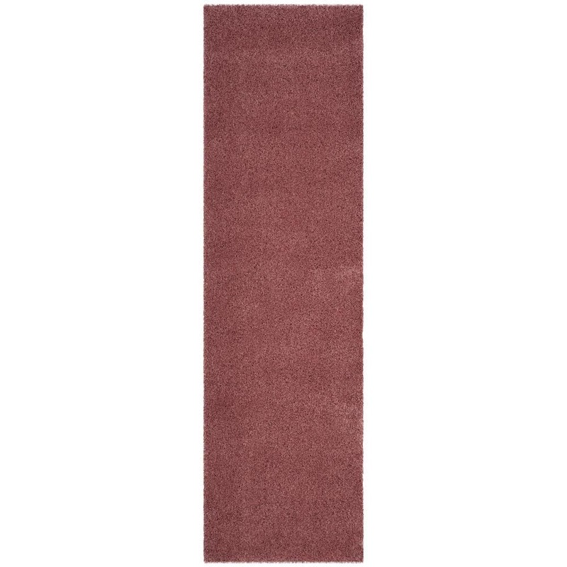 SAFAVIEH California Shag Rose 2 ft. x 5 ft. Solid Runner Rug SG151-3737-25