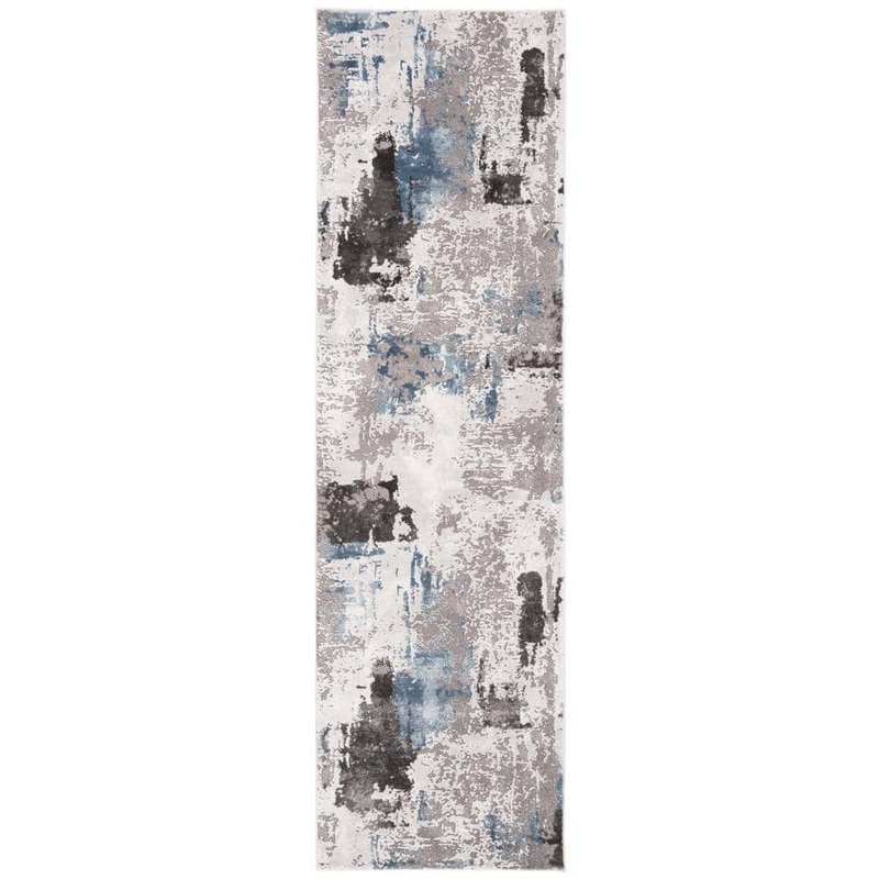 SAFAVIEH Craft Gray/Blue 2 ft. x 8 ft. Gradient Abstract Runner Rug CFT820F-28