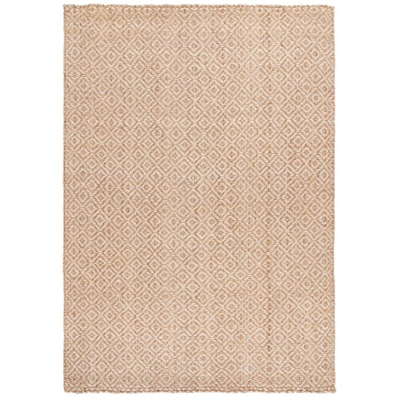 SAFAVIEH Martha Stewart Ivory/Natural 9 ft. x 12 ft. Border Concentric Diamond Area Rug MSR9554A-9