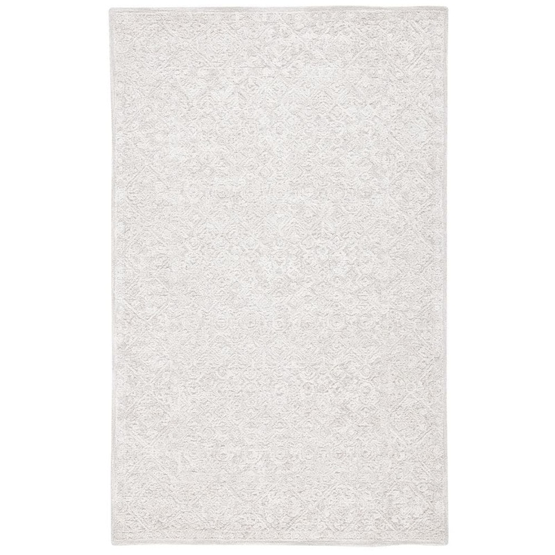 SAFAVIEH Martha Stewart Light Gray/Taupe Doormat 3 ft. x 5 ft. Abstract Solid Color Area Rug MSR3275E-3