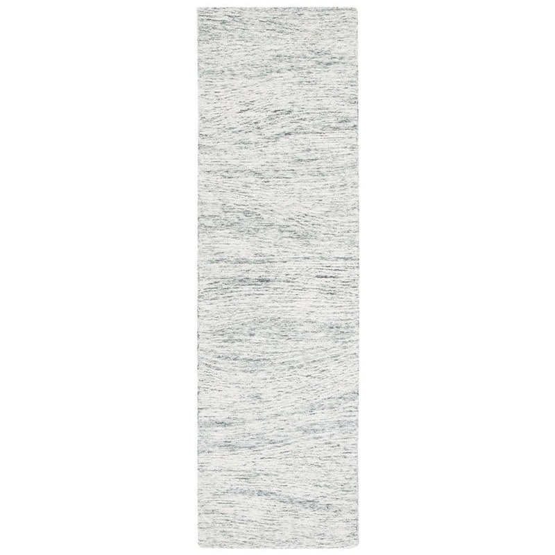 SAFAVIEH Metro Dark Gray/Ivory 2 ft. x 8 ft. Abstract Waves Runner Rug MET995H-28