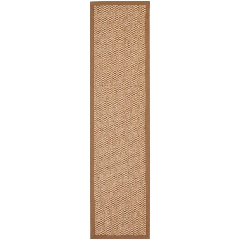SAFAVIEH Natural Fiber Beige 3 ft. x 12 ft. Border Runner Rug NF525B-212