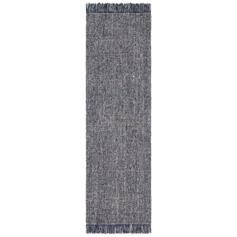 SAFAVIEH Natural Fiber Charcoal/Beige 2 ft. x 8 ft. Woven Thread Runner Rug NF826H-28