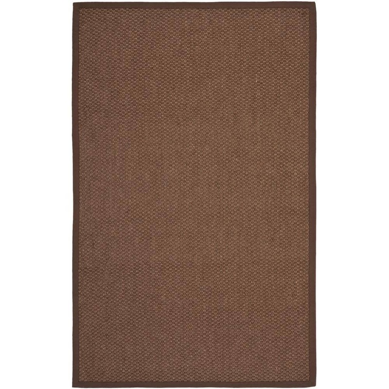 SAFAVIEH Natural Fiber Chocolate 6 ft. x 9 ft. Border Area Rug NF525D-6