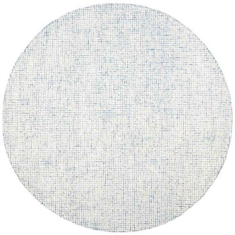 SAFAVIEH Abstract Ivory/Blue 10 ft. x 10 ft. Geometric Gradient Round Area Rug ABT470M-10R