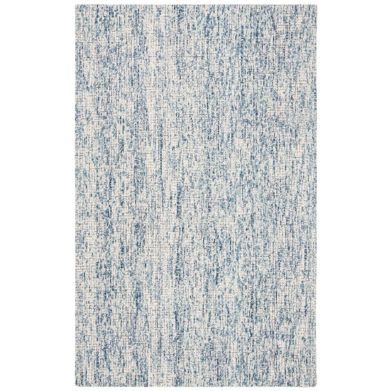 SAFAVIEH Abstract Ivory/Navy 4 ft. x 6 ft. Geometric Gradient Area Rug ABT473M-4