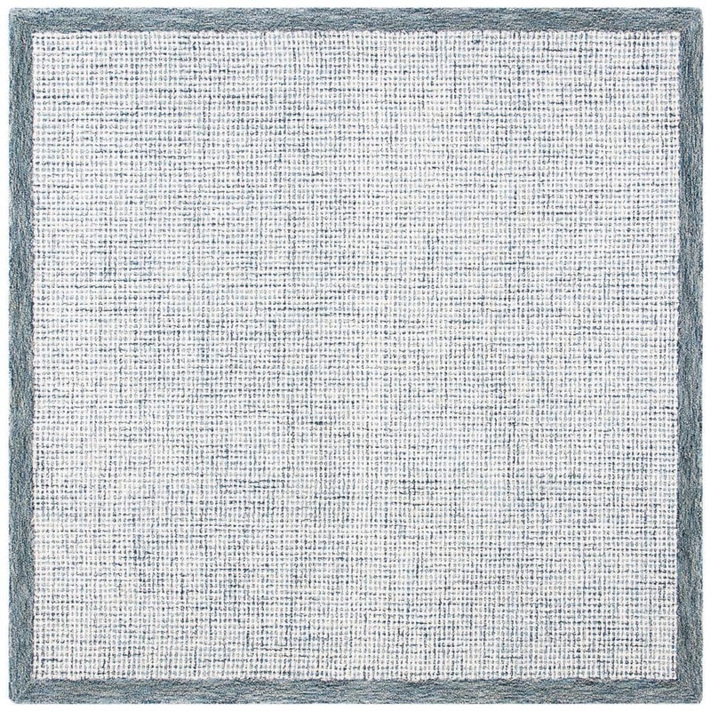 SAFAVIEH Abstract Navy/Ivory 8 ft. x 8 ft. Border Distressed Square Area Rug ABT220C-8SQ