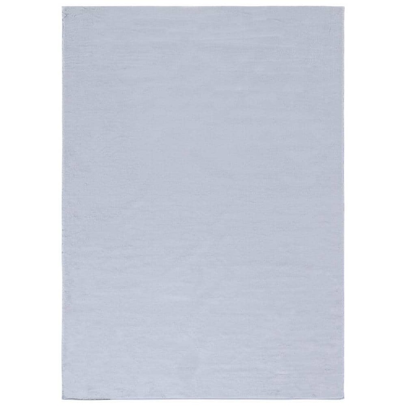 SAFAVIEH Faux Rabbit Fur Periwinkle 8 ft. x 10 ft. Solid Flokati Area Rug FRF976F-8
