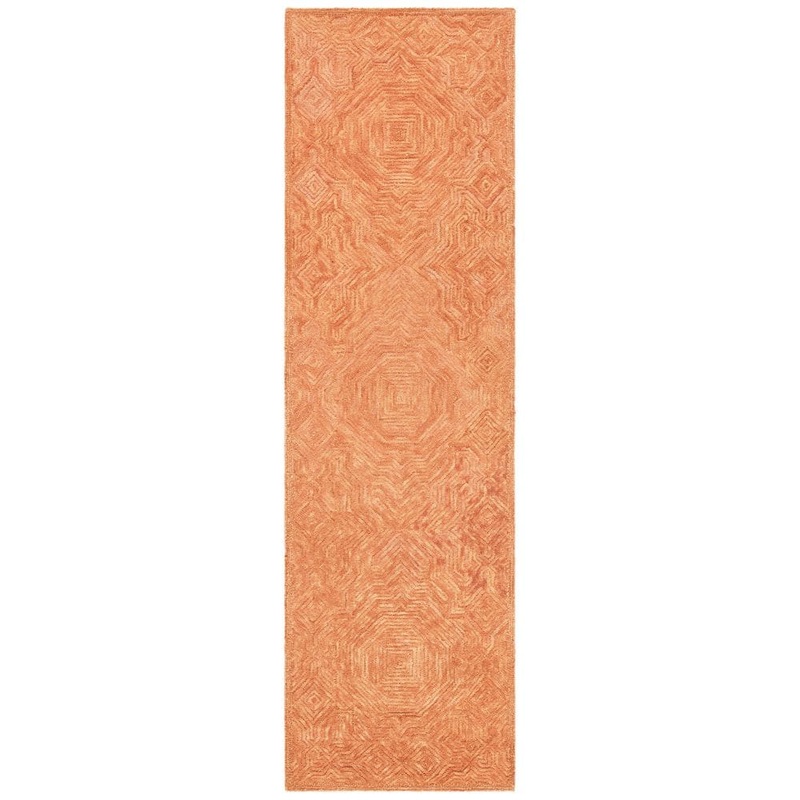 SAFAVIEH Ikat Rust 2 ft. x 8 ft. Striped Border Runner Rug IKT506P-28