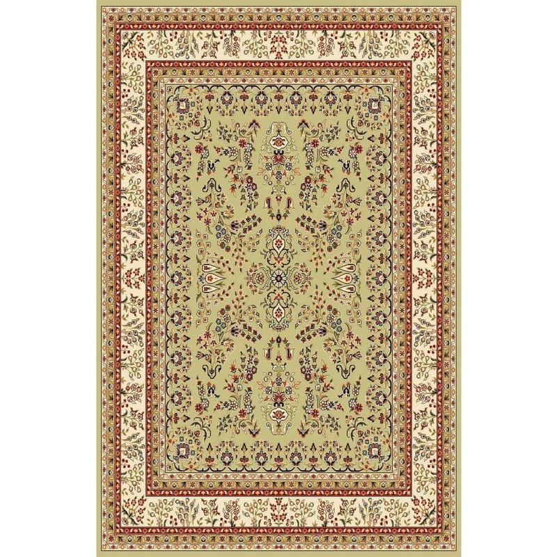 SAFAVIEH Lyndhurst Sage/Ivory 8 ft. x 11 ft. Border Antique Floral Area Rug LNH331C-8
