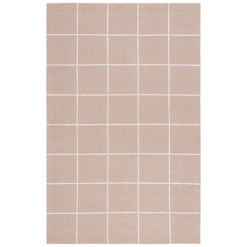 SAFAVIEH Martha Stewart Beige/Ivory 3 ft. x 5 ft. Thin Squared Area Rug MSR3363A-3