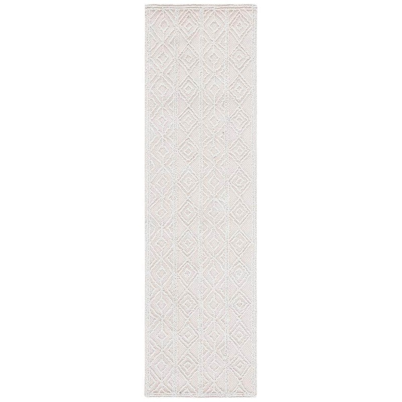 SAFAVIEH Martha Stewart Beige/Pink 2 ft. x 8 ft. Ornate Geometric High-Low Runner Rug MSR3514B-28