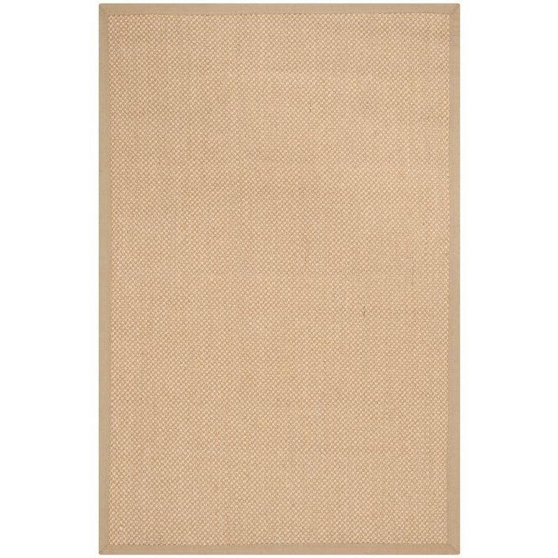 SAFAVIEH Natural Fiber Maize/Linen 4 ft. x 6 ft. Border Area Rug NF141B-4