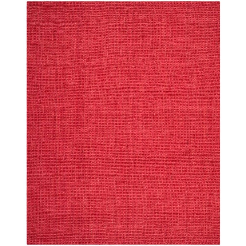 SAFAVIEH Natural Fiber Red 8 ft. x 10 ft. Solid Area Rug NF730D-8