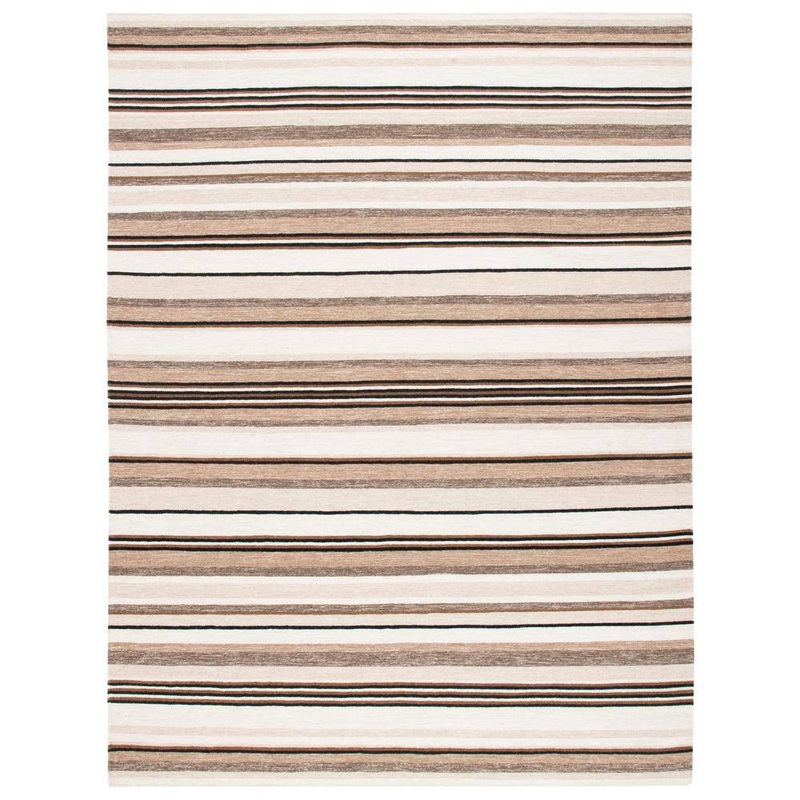 SAFAVIEH Striped Kilim Grey 9 ft. x 12 ft. Striped Area Rug STK601F-9