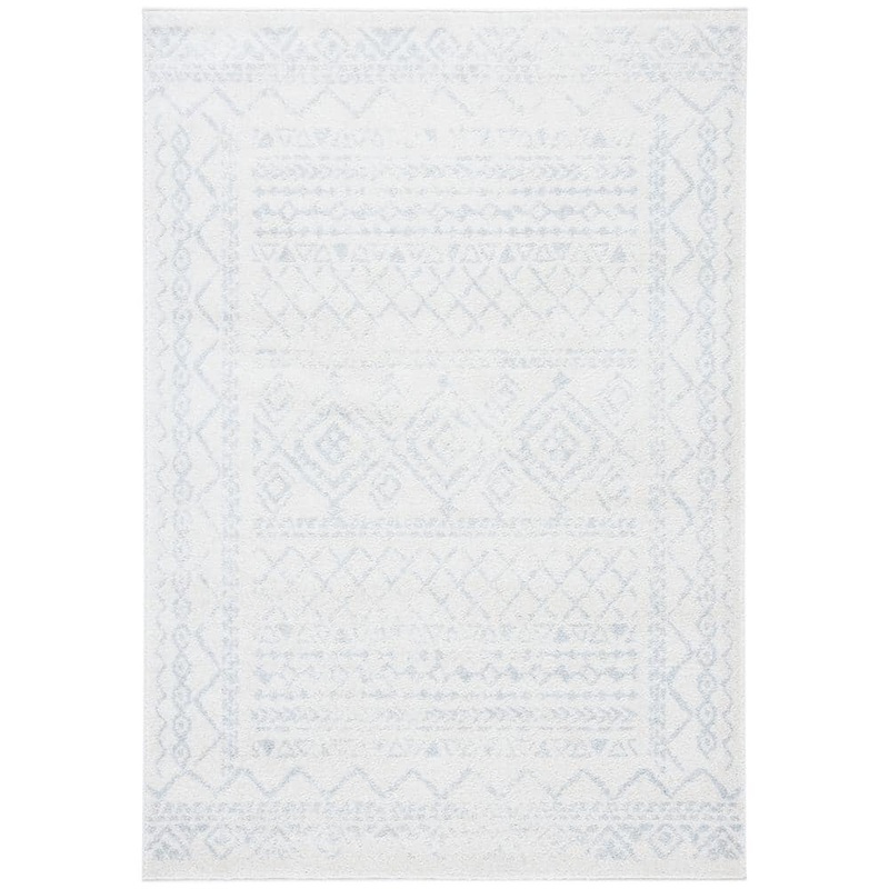 SAFAVIEH Tulum Ivory/Light Gray 6 ft. x 9 ft. Border Area Rug TUL268B-6