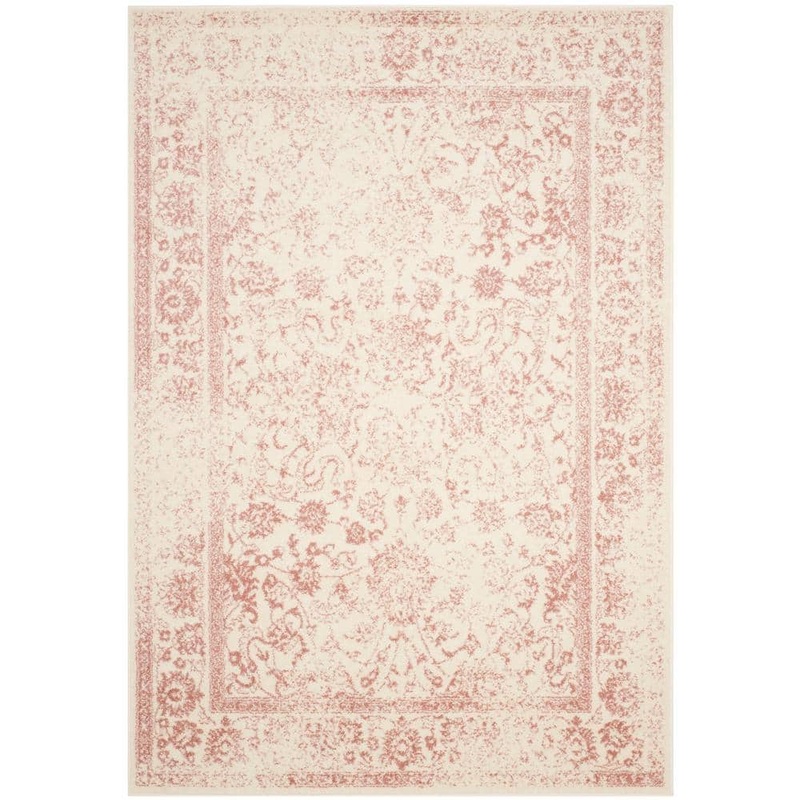 SAFAVIEH Adirondack Ivory/Rose 6 ft. x 9 ft. Border Area Rug ADR109H-6