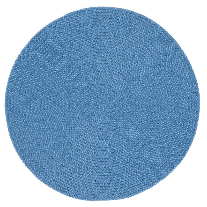 SAFAVIEH Braided Blue 4 ft. x 4 ft. Abstract Round Area Rug BRD403M-4R