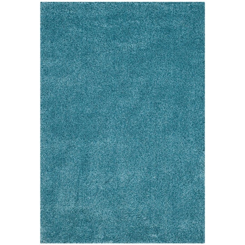 SAFAVIEH California Shag Turquoise 7 ft. x 10 ft. Solid Area Rug SG151-5858-7