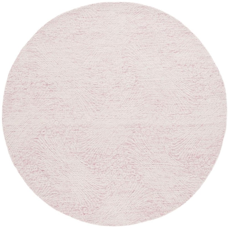 SAFAVIEH Ebony Pink/Ivory 6 ft. x 6 ft. Floral Round Area Rug EBN105U-6R