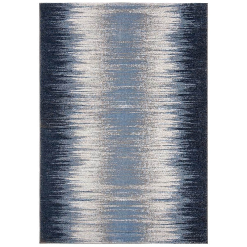 SAFAVIEH Galaxy Blue/Navy 8 ft. x 10 ft. Striped Abstract Area Rug GAL114M-8
