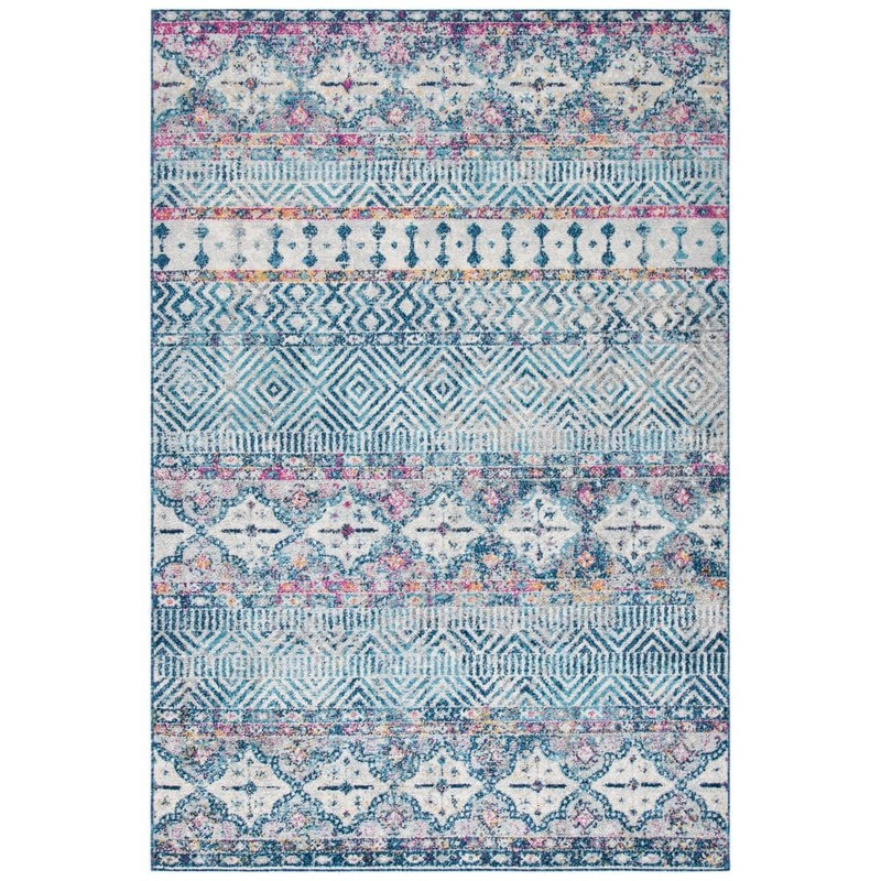 SAFAVIEH Madison Denim Blue/Purple Doormat 3 ft. x 5 ft. Area Rug MAD797K-3