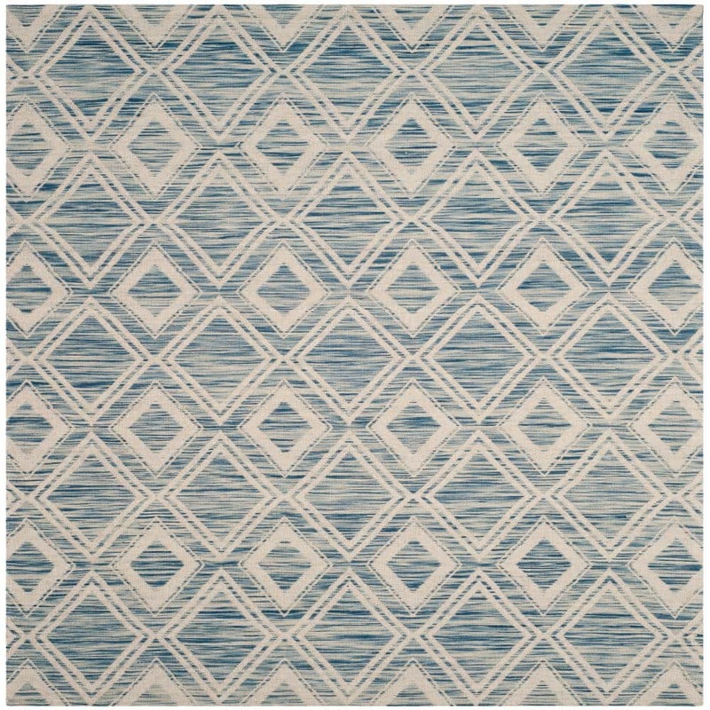 SAFAVIEH Marbella Dark Blue/Ivory 6 ft. x 6 ft. Square Geometric Area Rug MRB312D-6SQ