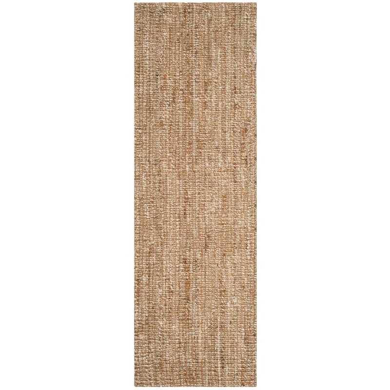 SAFAVIEH Natural Fiber Beige/Ivory 3 ft. x 12 ft. Solid Runner Rug NF447N-212