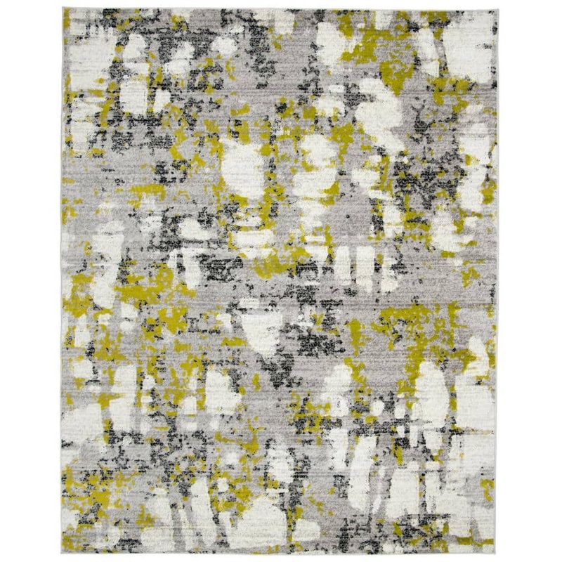 SAFAVIEH Skyler Gray/Green 9 ft. x 12 ft. Geometric Area Rug SKY193G-9