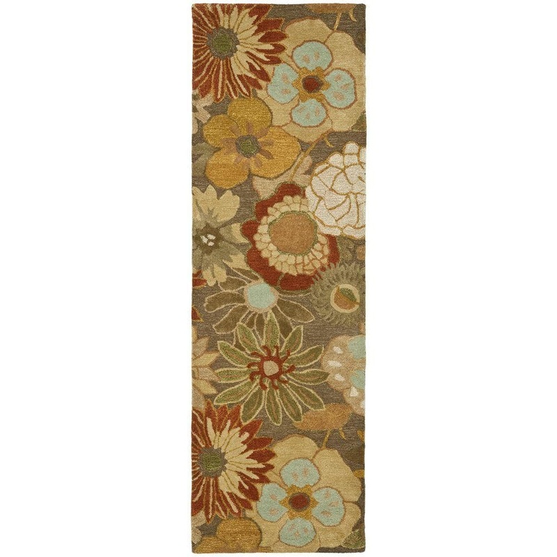 SAFAVIEH Soho Brown/Multi 3 ft. x 6 ft. Floral Antique Runner Rug SOH820A-26