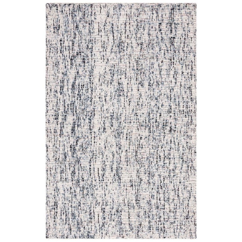 SAFAVIEH Abstract Black/Beige 9 ft. x 12 ft. Classic Crosshatch Area Rug ABT493Z-9