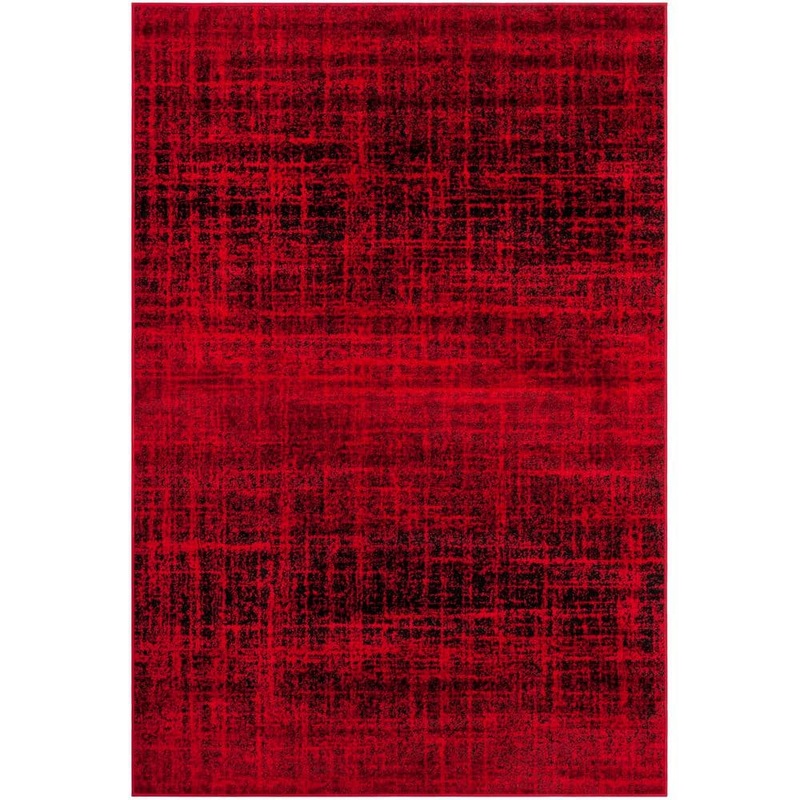 SAFAVIEH Adirondack Red/Black 5 ft. x 8 ft. Solid Area Rug ADR116F-5