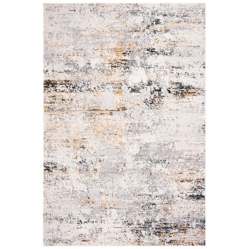 SAFAVIEH Amalfi Cream/Gold 4 ft. x 6 ft. Abstract Area Rug AMF572A-4