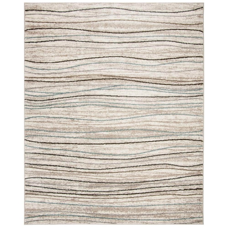 SAFAVIEH Amsterdam Cream/Beige 7 ft. x 9 ft. Striped Area Rug AMS111A-7