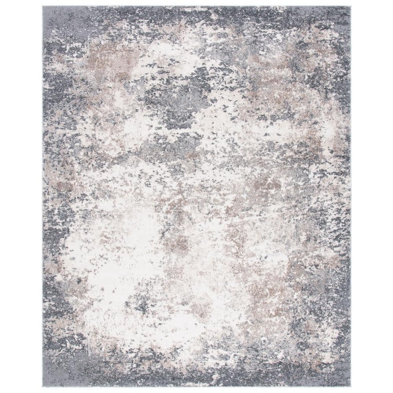 SAFAVIEH Aston Gray/Ivory 9 ft. x 12 ft. Distressed Area Rug ASN707F-9